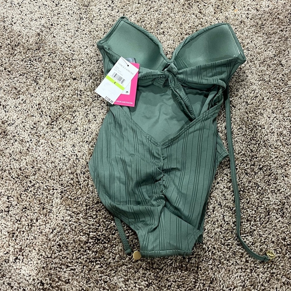 Vince Camuto Molded Cup Wrap Front One Piece Swimsuit - Ripple Effect - Picture 5 of 6